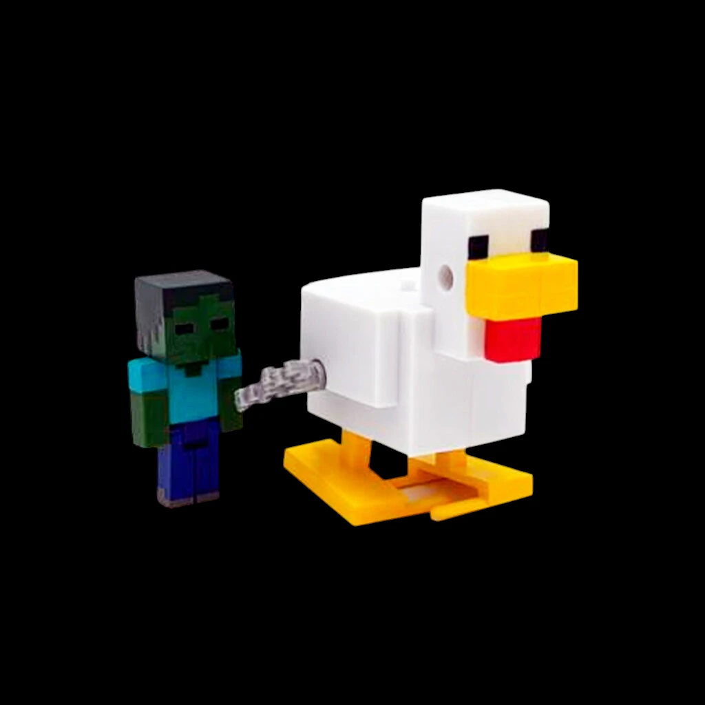 Minecraft Bebé Zombie y Jinete Avícola con Movimiento