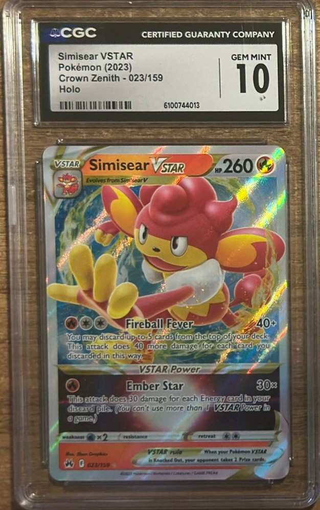 Simisear VSTAR 023/159 - CG 10 - GEM MINT